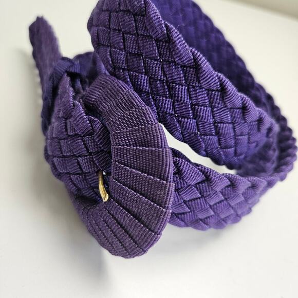 Retro Purple Woven Grosgrain Belt Women's‎ XL - Picture 3 of 4
